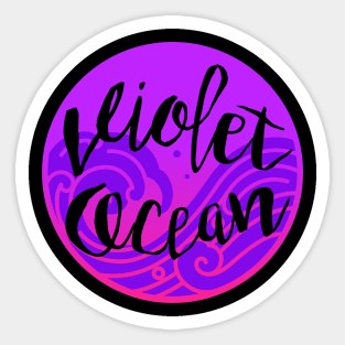 Violet Ocean Name Sticker